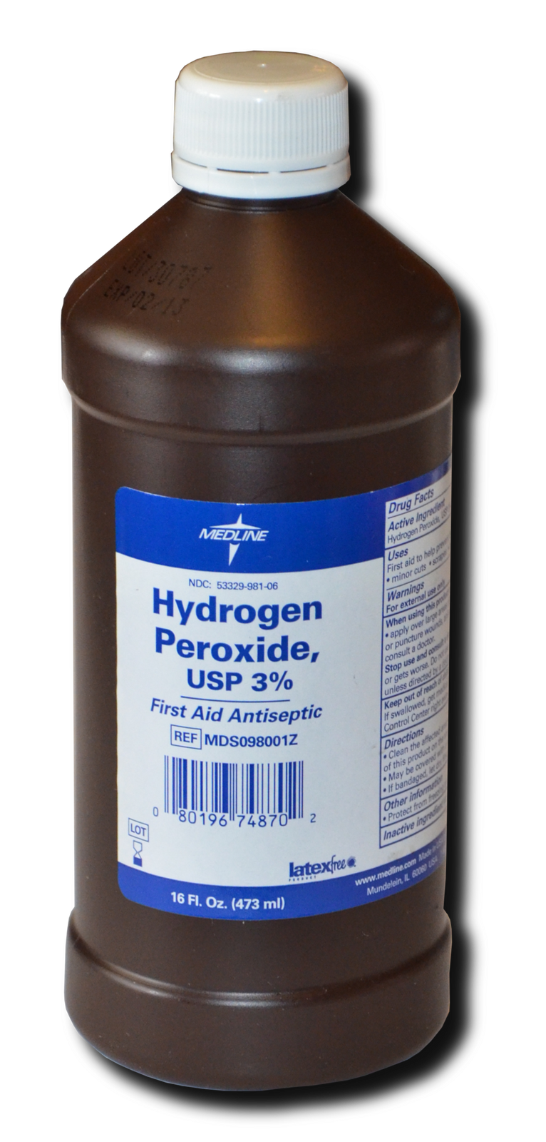 Hydrogen Peroxide:  (Medium - Pint)