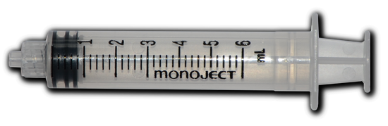 Syringe:  6cc