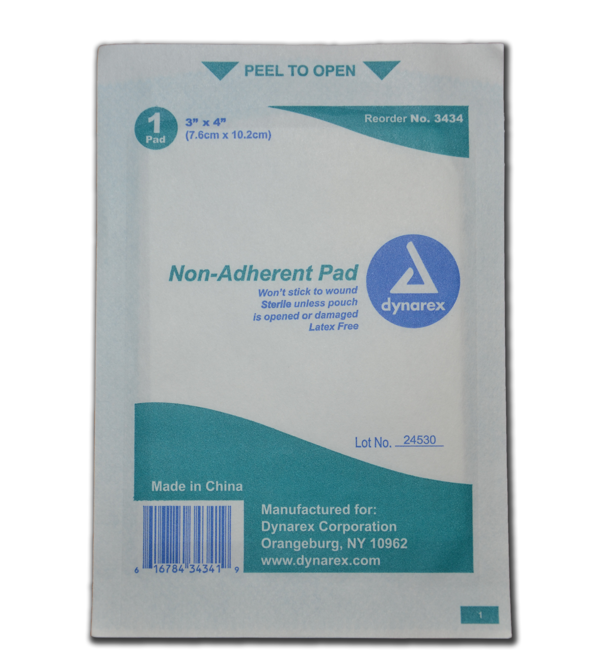 Dressing:  Non-Adherent - Sterile - (3" X 4")