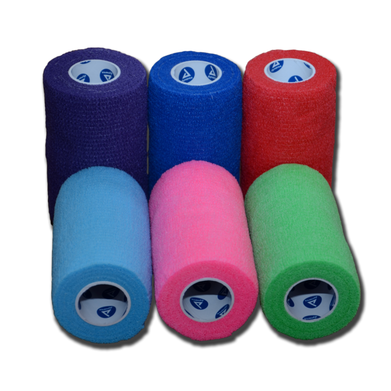 Bandaging:  Cohesive Bandage Wrap: 4 inch Wide  - Assorted Colors